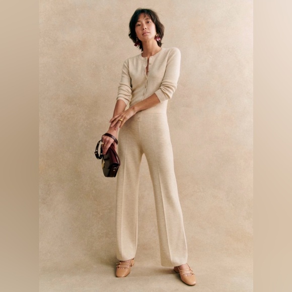 Sezane Pants - Sezane Cream Jumpsuit